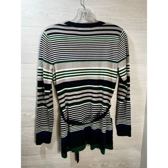 Banana Republic Stripe Open Cardigan with Belt‎ Small - Picture 2 of 6
